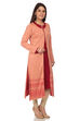 Peach Straight Poly Cotton Kurta image number 3