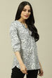White Viscose Indie Top image number 3