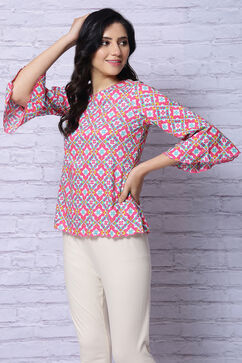 Multicolored Viscose Rayon Short Top image number 0