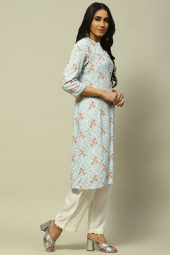 White Rayon Staight Kurta image number 4