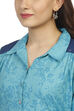 Turq Cotton Net Straight Indie Top image number 1