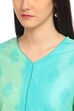 Mint Green Straight Cotton Kurta image number 1