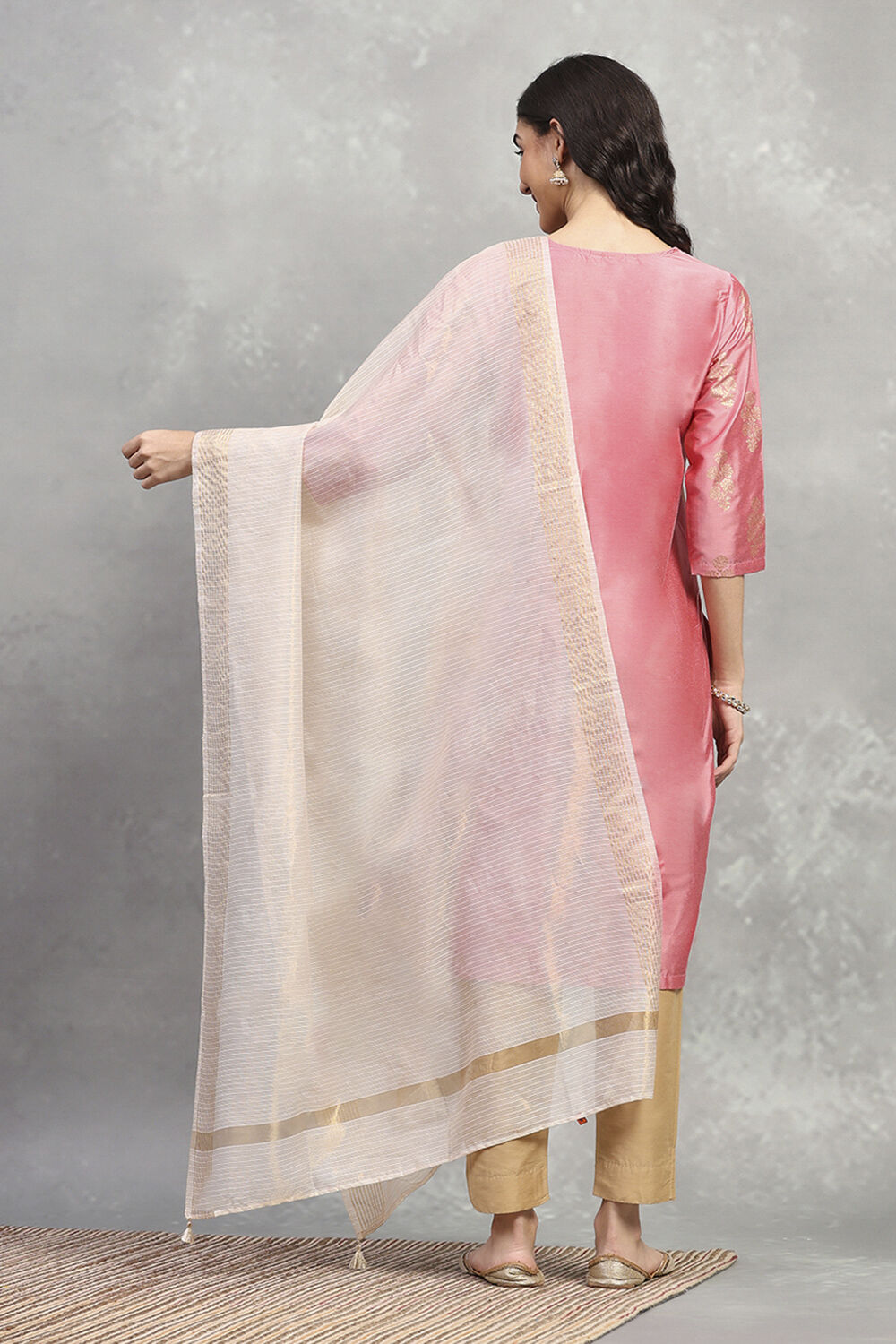 Natural Polyester Yarndyed Dupatta image number 1
