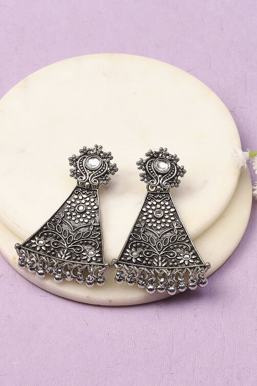 Oxidised Alloy Earrings image number 0