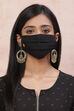 Black Viscose Face Mask image number 0