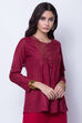 Navy Blue Polyester Matka Top image number 2