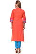 Pink Straight Cotton Kurta image number 3