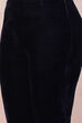 Blue Acrylic Velvet Straight Suit Set image number 2
