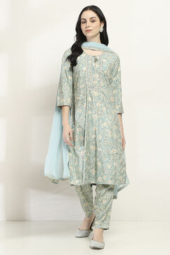 Ice Blue Viscose Straight Set image number 6