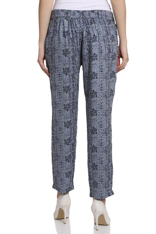 Indigo Rayon Slim Pants image number 4