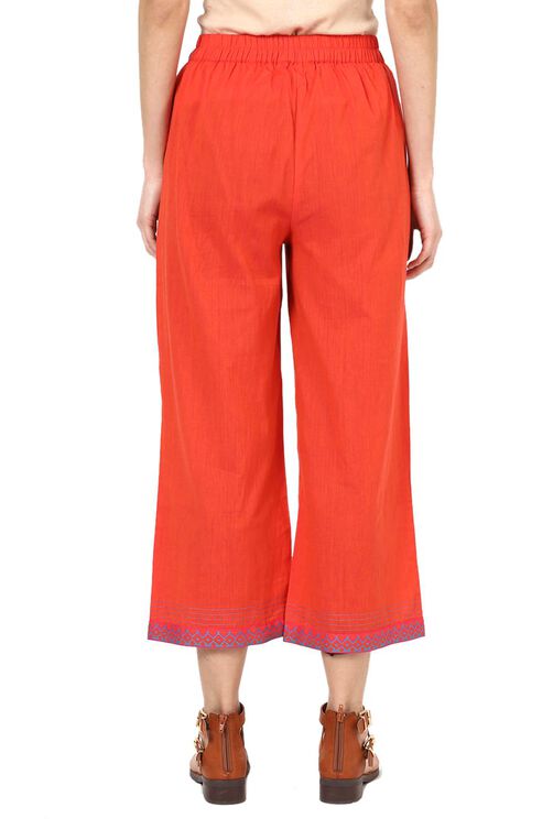 Orange Poly Cotton Culottes image number 3