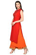 Red Straight Rayon Kurta image number 1