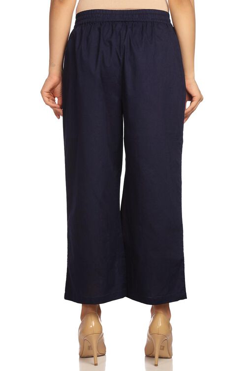 White Cotton Pants image number 1