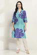 Orange Cotton Straight Kurta image number 5