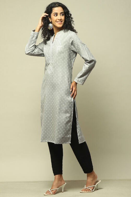 Green Acrylic Printed Kurta image number 2