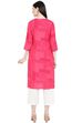 Pink Viscose Straight Kurta image number 4