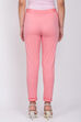 Peach Poly Lycra Slim Pants image number 3