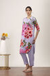Purple Rayon Viscose Rayon Kurta Pants Set image number 3