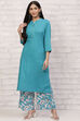 Turq LIVA Straight Kurta Set image number 0