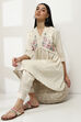 Black Cotton Gathered Kurta Set image number 0