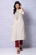 Off White Viscose Kurta image number 3