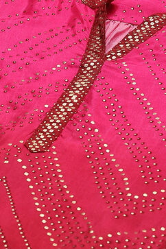 Pink LIVA Straight Short Kurti image number 1