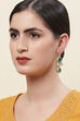 Green Alloy Earrings