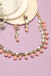 Peach Alloy Necklace Set image number 2