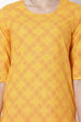 Yellow Cotton Straight Kurta image number 1