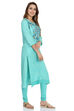 Turq Straight Viscose Kurta image number 3