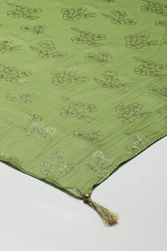 Green LIVA Chiffon Straight Printed Kurta Palazzo Suit Set image number 7