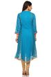 Blue Asymmetric Chiffon Kurta image number 2