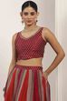 Pink Polyester Kalidar Lehenga Set image number 1