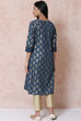 Olive Green Viscose Straight Kurta image number 4