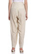 Off White Cotton Fusion Pants image number 4