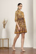 Yellow Rayon Gathered Dresses image number 4