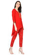Red A-Line Rayon Kurta image number 1