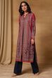Maroon Polyester Regular Printed Cape image number 2