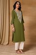 Brown Viscose Rayon Straight Printed Kurta image number 5