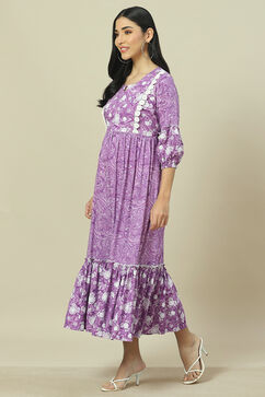Purple LIVA Tiered Dress image number 2