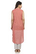 Red Viscose Straight Kurta image number 4