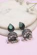 Mint Green Brass Jhumka image number 0