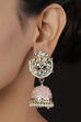 Pink Metal Brass Earrings image number 0