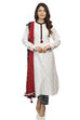 Ecru A Line Cotton Kurta image number 4