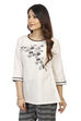 Ecru A Line Cotton Indie Top image number 3