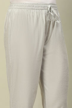 Silver Poly Viscose  Pants image number 1