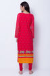 Coral Viscose Rayon Straight Kurta image number 5