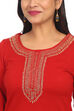 Dark Pink Straight Acrylic Kurta image number 1