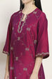 Purple Viscose Straight Set image number 1