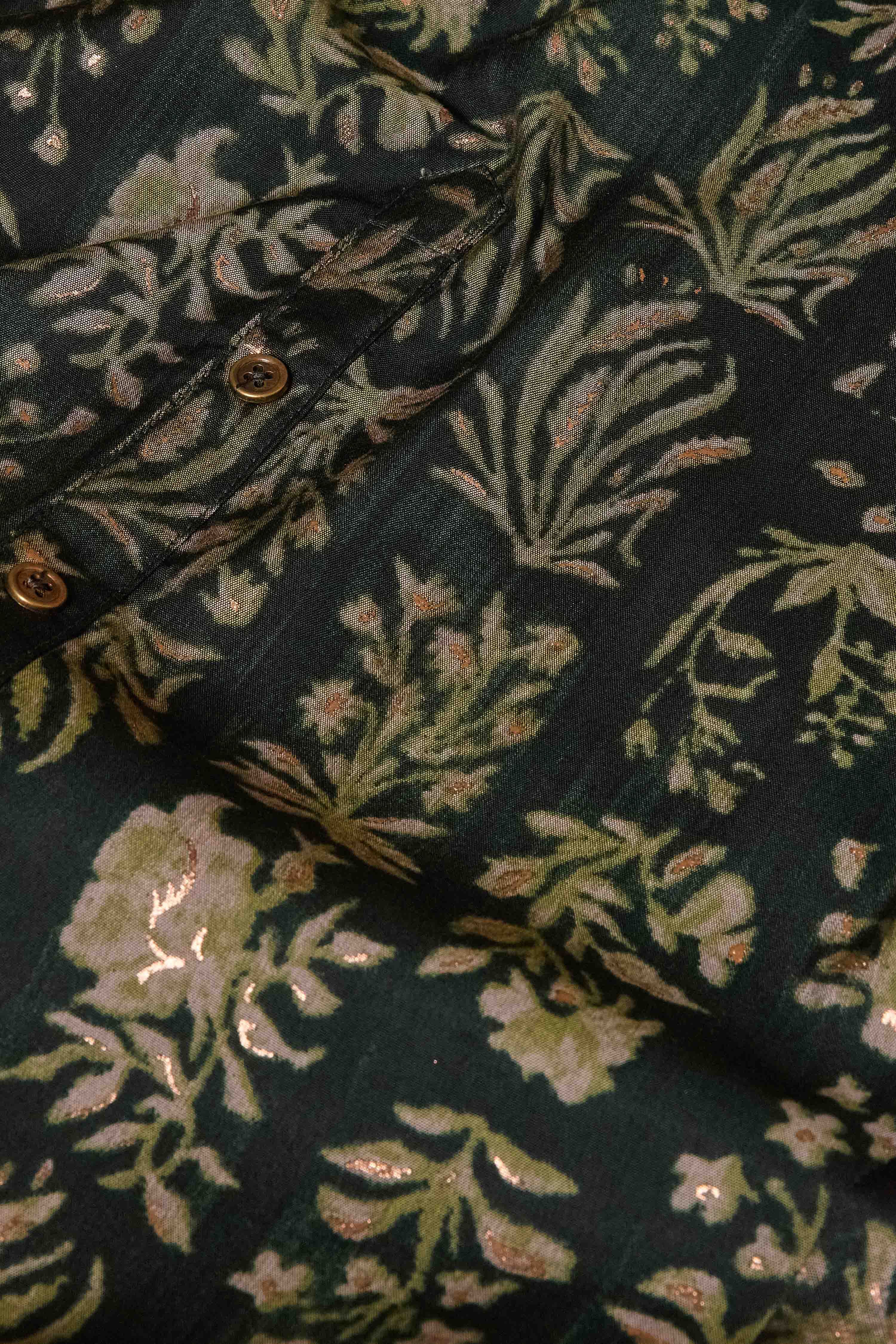 Green Viscose Blend Straight Printed Kurta image number 3